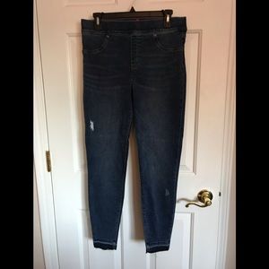 New Spanx Distressed Ankle Skinny Jeans Size L